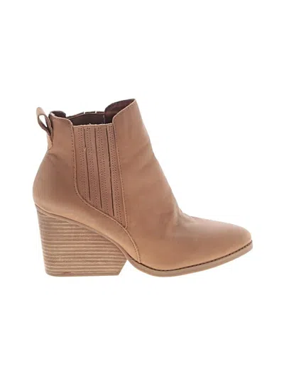 Pre-owned Toms Ankle Boots In Brown