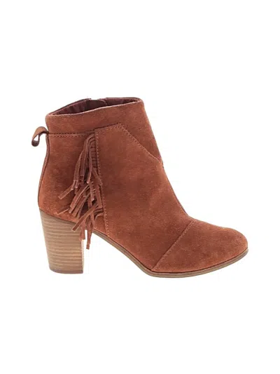 Pre-owned Toms Ankle Boots In Brown