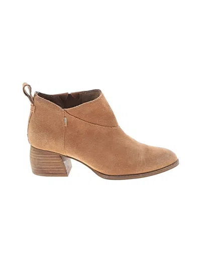 Pre-owned Toms Ankle Boots In Brown