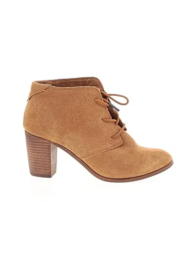 Pre-owned Toms Ankle Boots In Brown