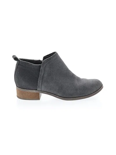 Pre-owned Toms Ankle Boots In Gray
