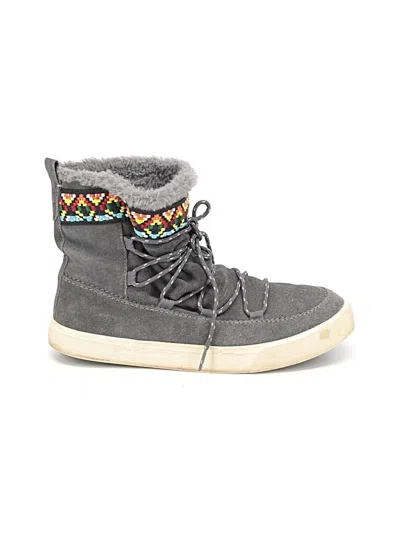 Pre-owned Toms Ankle Boots In Gray