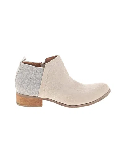 Pre-owned Toms Ankle Boots In Gray