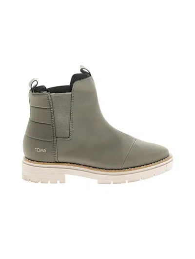 Pre-owned Toms Ankle Boots In Gray