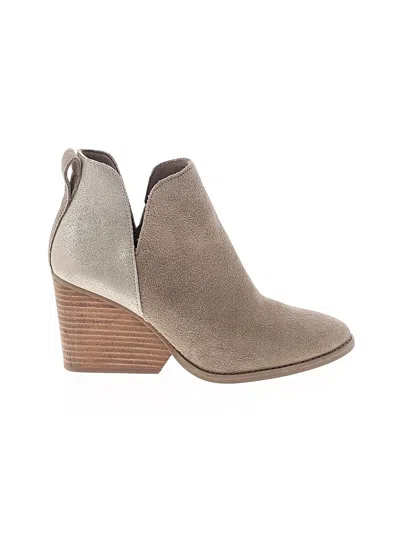 Pre-owned Toms Ankle Boots In Gray