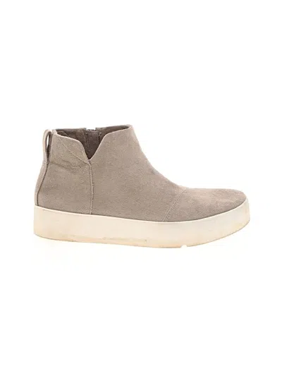 Pre-owned Toms Ankle Boots In Gray