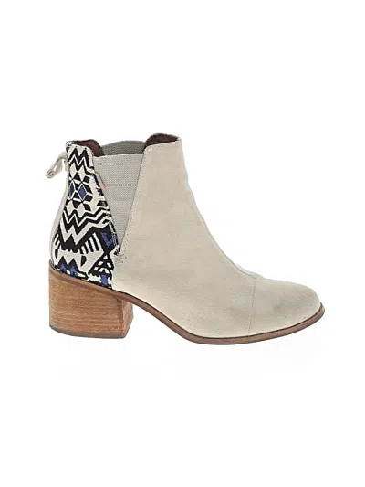 Pre-owned Toms Ankle Boots In Gray