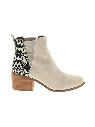 Pre-owned Toms Ankle Boots In Gray