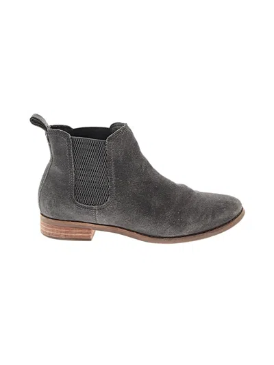 Pre-owned Toms Ankle Boots In Gray