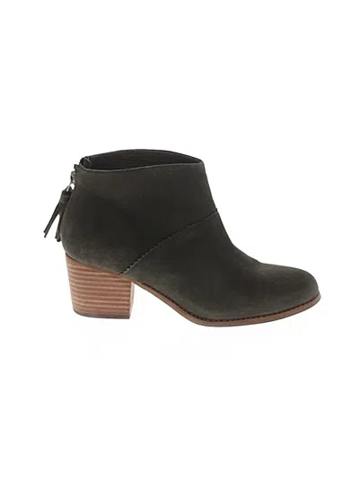 Pre-owned Toms Ankle Boots In Green