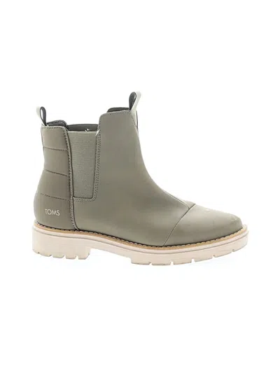 Pre-owned Toms Ankle Boots In Green