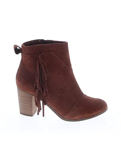 Pre-owned Toms Ankle Boots In Orange