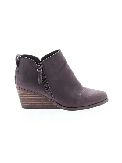 Pre-owned Toms Ankle Boots In Purple