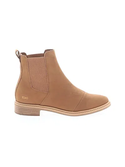 Pre-owned Toms Ankle Boots In Tan