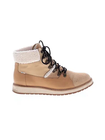 Pre-owned Toms Ankle Boots In Tan