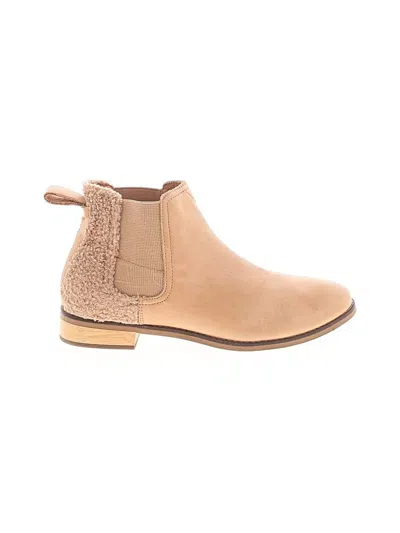 Pre-owned Toms Ankle Boots In Tan