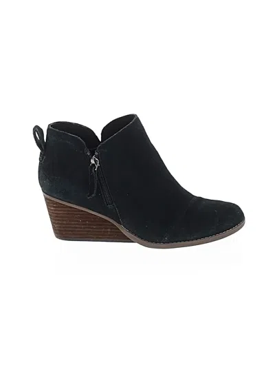Pre-owned Toms Ankle Boots In Teal