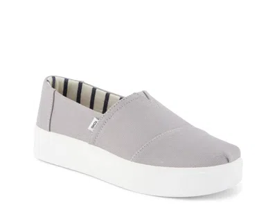 Toms Asher Platform Slip-on Sneaker In Gray