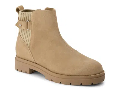Toms Astrid Bootie In Beige Suede