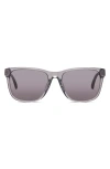 Toms Austin 56mm Polarized Square Sunglasses In Grey Crystal/dark Grey