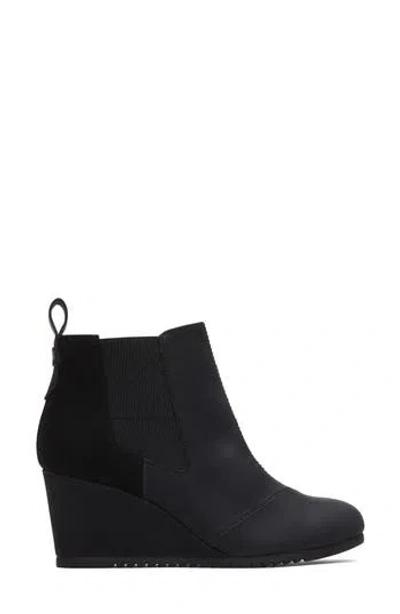 Toms Bailey Herringbone Wedge Bootie In Black