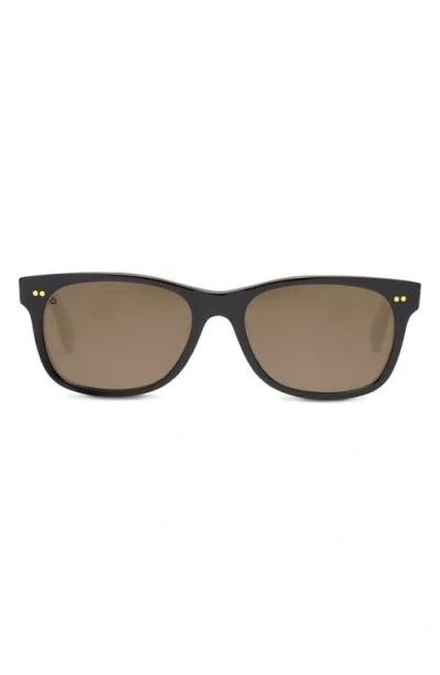 Toms Beachmaster 301 55mm Rectangular Sunglasses In Black