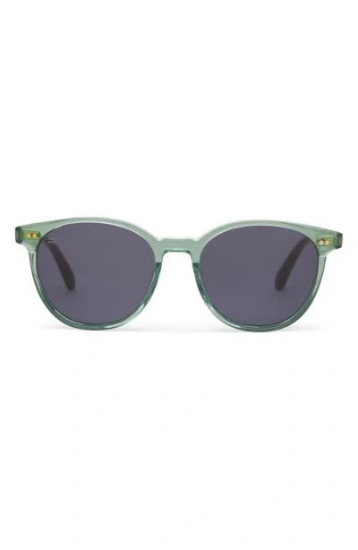 Toms Bellini 52mm Round Sunglasses In Jade Crystal/dark Grey