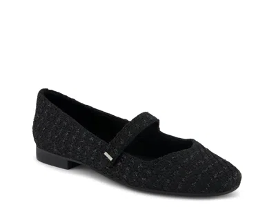 Toms Bianca Mary Jane Flat In Black