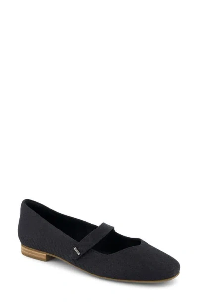 Toms Bianca Mary Jane Flat In Black
