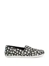Toms 플로럴 패턴 플랫 에스파드리유 In Black