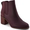 Toms Block Heel Chelsea Boot In Purple