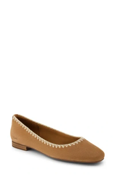 Toms Briella Ballet Flat In Brown