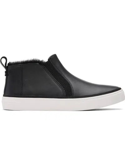 Toms Bryce Womens Leather Pull On Casual And Fashion Sneakers In Black