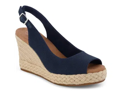 Toms Camilla Espadrille Wedge Sandal In Blue