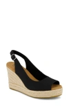 Toms Camilla Slingback Espadrille Peep Toe Platform Wedge Sandal