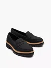 Toms Cara 10020224 Loafer Womens Us 7 Black Leather Casual Comfort Shoes Zpo2298