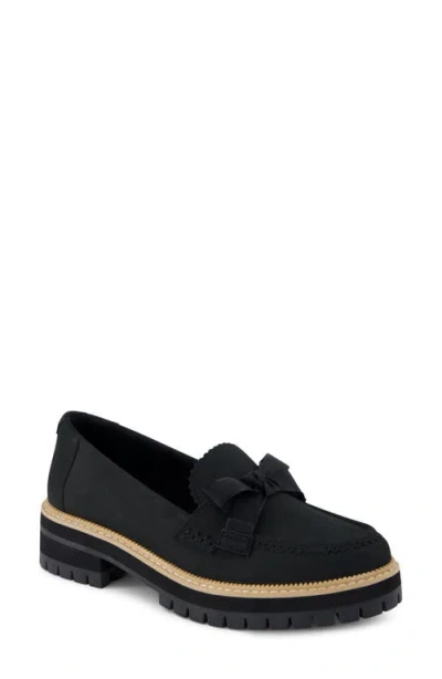 Toms Cara Bow Platform Loafer In Black