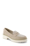 Toms Cara Platform Penny Loafer In Natural