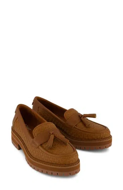 Toms Cara Platform Tassel Loafer In Brown