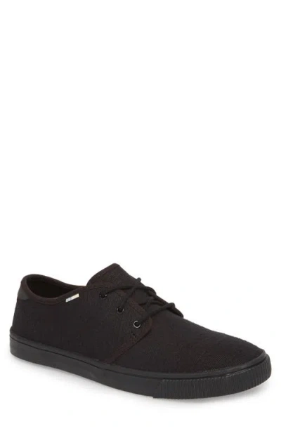 Toms Carlo Sneaker In Black/black Heritage Canvas