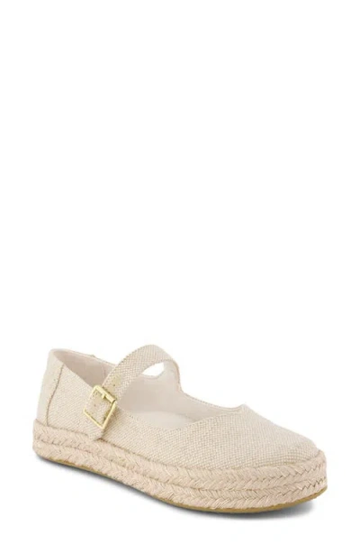 Toms Carolina Espadrille Platform Mary Jane In Neutral