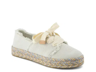 Toms Carolina Lace Up Platform Espadrille Sneaker In Neutral