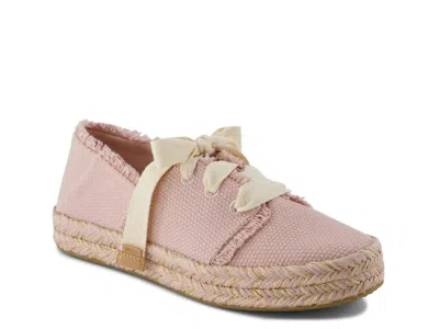Toms Carolina Lace Up Platform Espadrille Sneaker In Pink