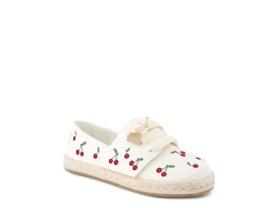Toms Carolina Laceup Espadrille Slipon Kids' In Natural Beige