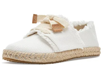 Toms Carolina Lace-up (little Kid/big Kid) Girl's Shoes White : 4.5 Big Kid M, Synthetic