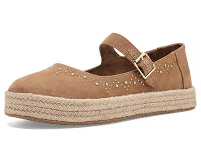 Toms Carolina Mary Jane Women's Flat Shoes Toffee: 8 B - Medium, Canvas