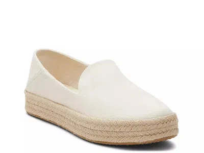 Toms Carolina Platform Espadrille Slipon In White