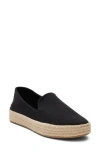 Toms Carolina Platform Espadrille Sneaker In Black Suede