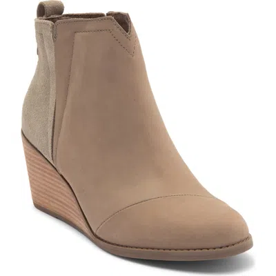 Toms Clare Wedge Bootie In Brown