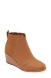 Toms Clare Wedge Bootie In Tan